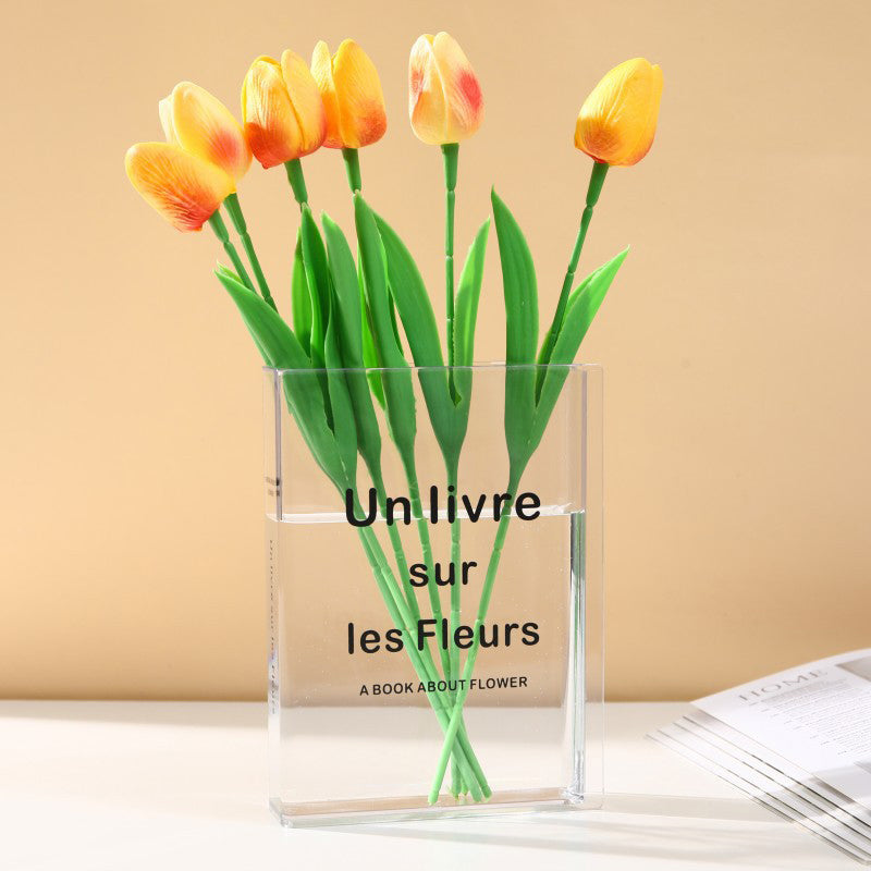 Book-Shaped Acrylic Flower Vase