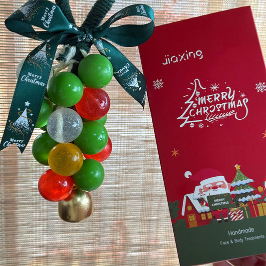 Christmas Tree Grape Essential Oil Soap | Handmade Hanging Soap