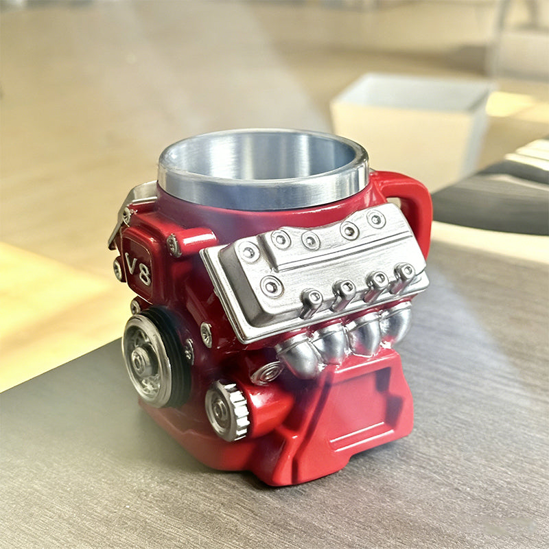 V8 Engine Coffee Cup – Double Insulated Mug for Hot & Cold Drinks