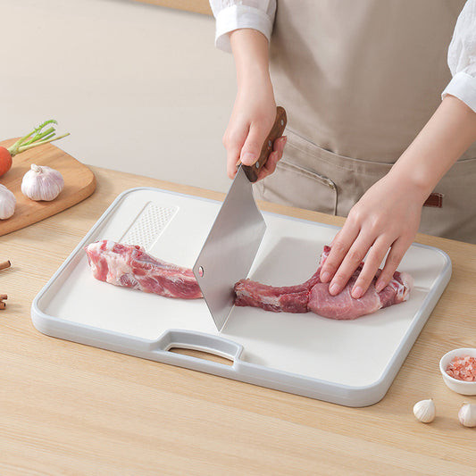 Double-Sided Non-Slip Cutting Board with Sloped Juice Groove