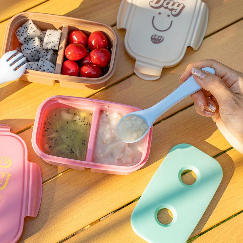 Portable Kids Fresh-Keeping Bento Box with Ice Pack & Compartments