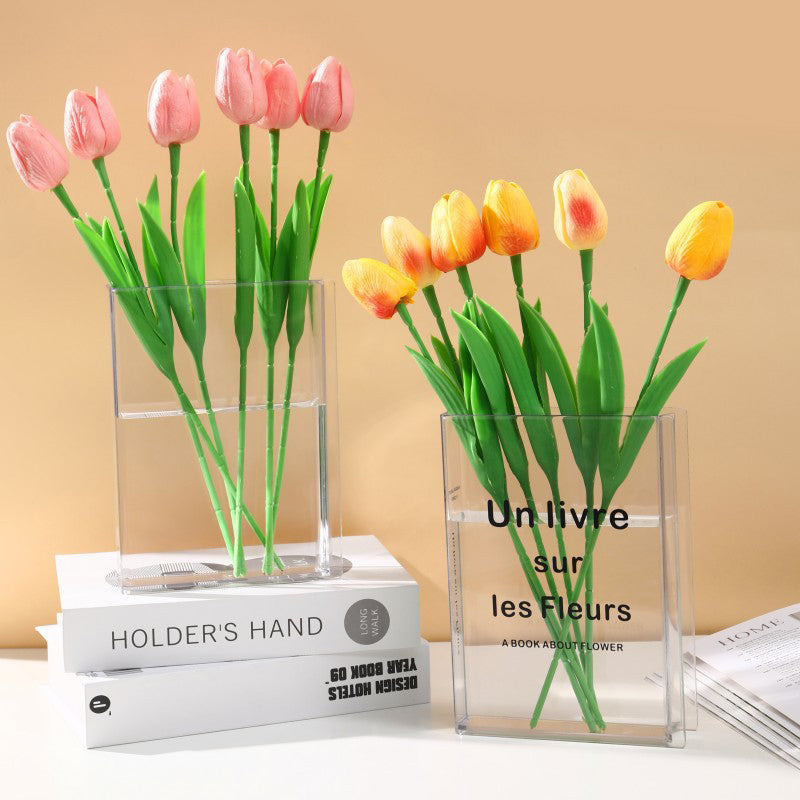 Book-Shaped Acrylic Flower Vase