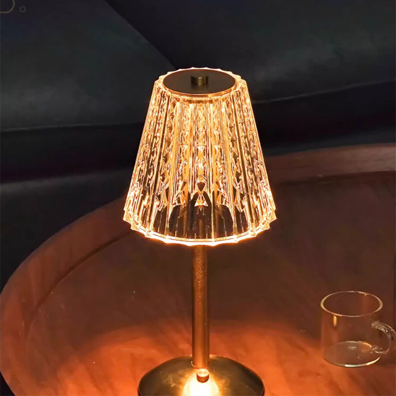 Luxury Minimalist Crystal Table Lamp with 3-Level Dimming