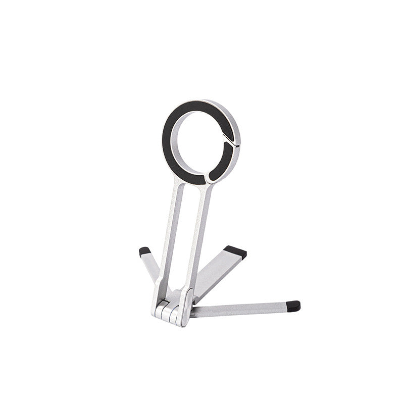 Dual-Sided Magnetic Phone Stand, 180° Rotating Foldable Tripod with Strong Base & Hanging Hook