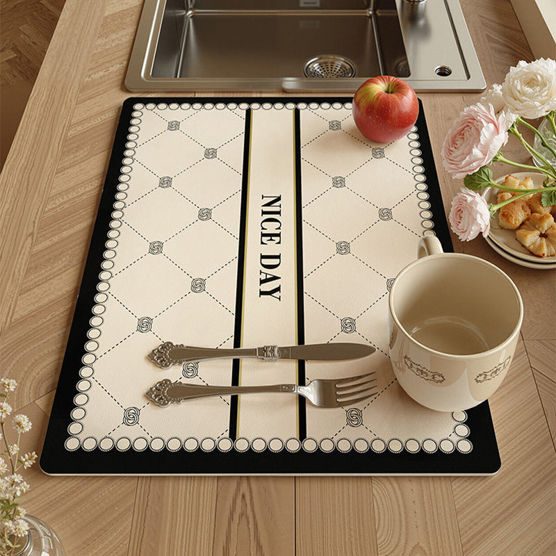 Premium Nappa Leather Quick-Dry Dish Drying Mat