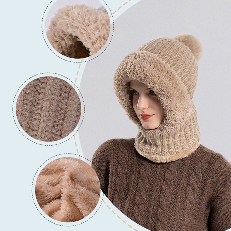 3-in-1 Fleece-Lined Mask Scarf Hat