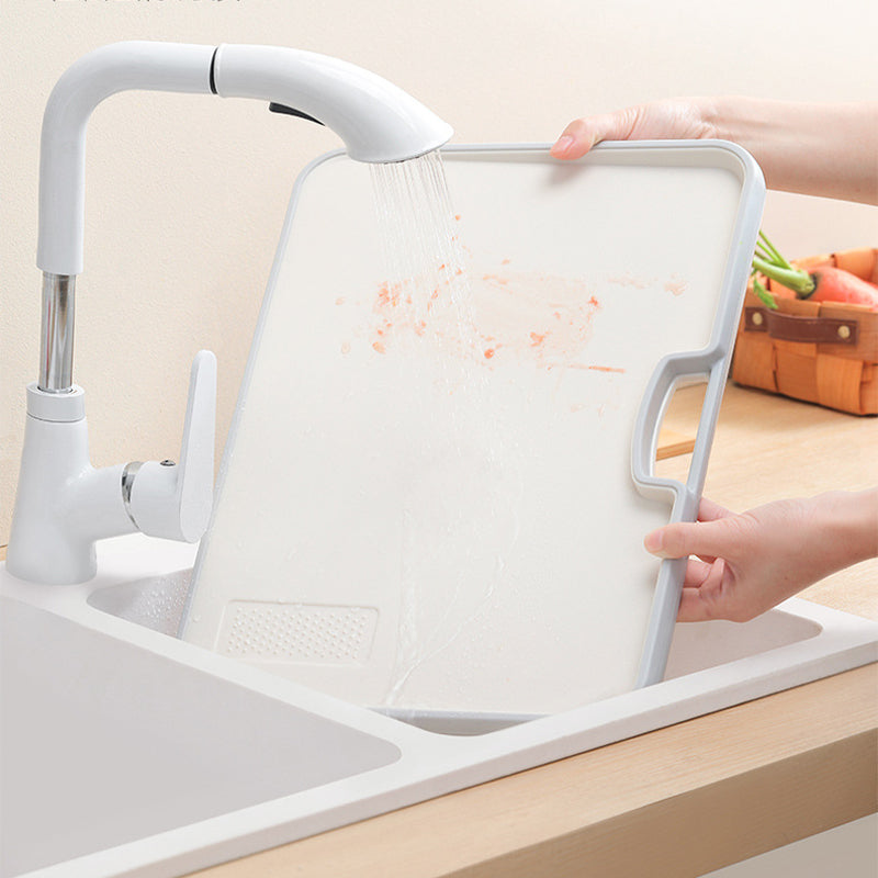 Double-Sided Non-Slip Cutting Board with Sloped Juice Groove