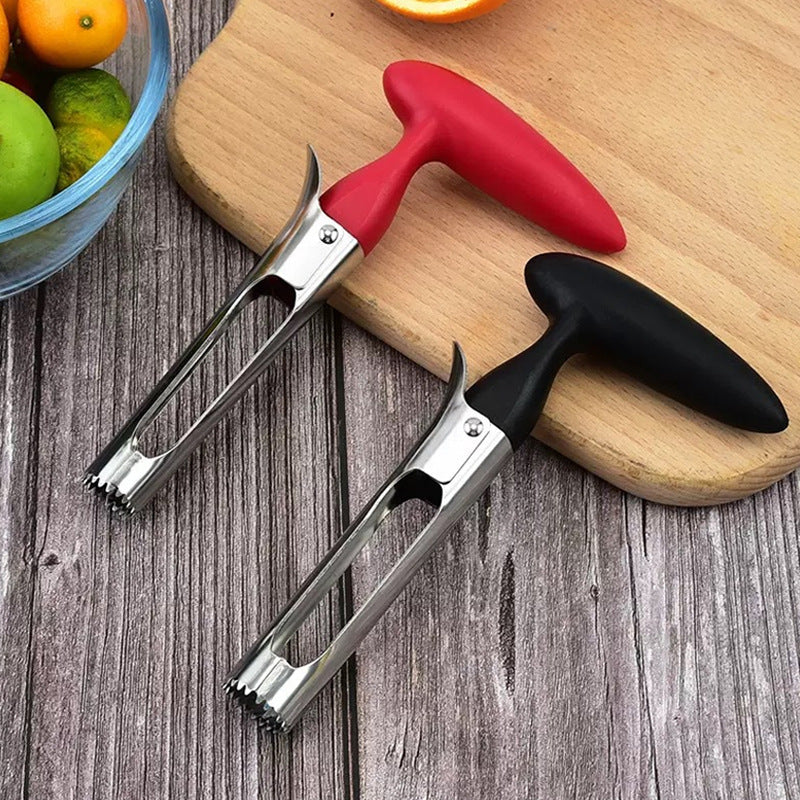 Stainless Steel Fruit Corer with Ergonomic Plastic Grip