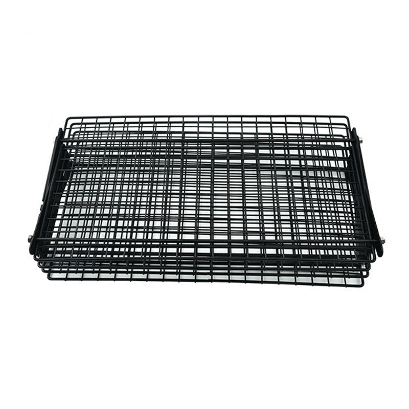 Multi-Layer Foldable Mesh Storage Rack with Adjustable Height