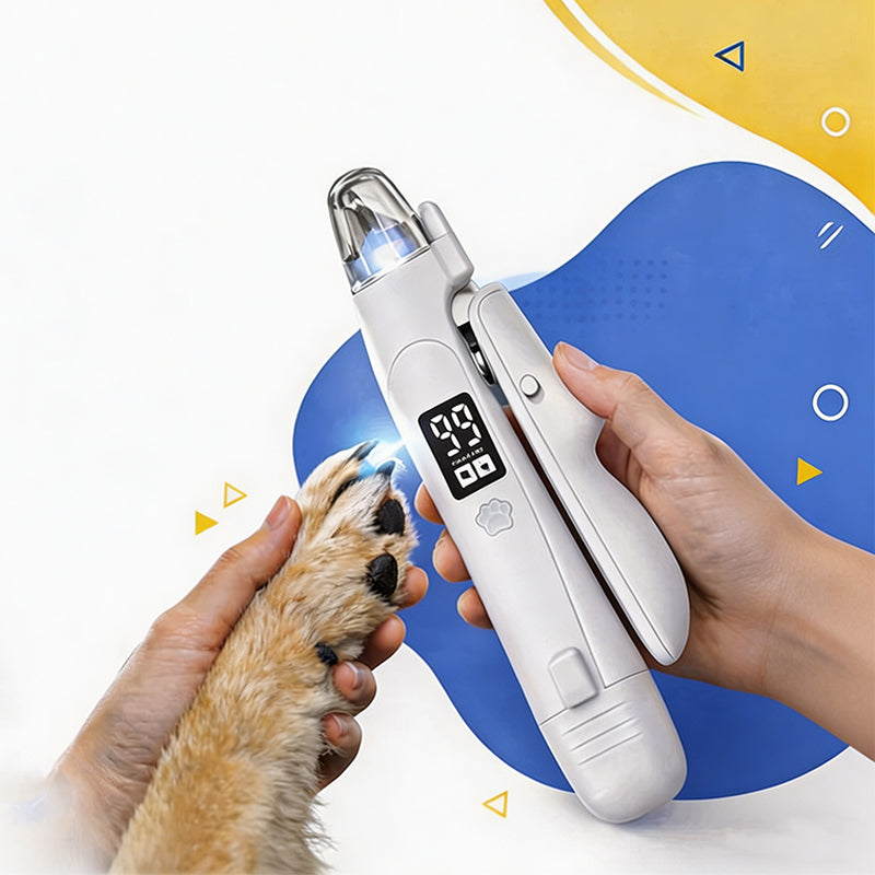 Professional Pet Nail Clipper Grinder with LED Light & Digital Display