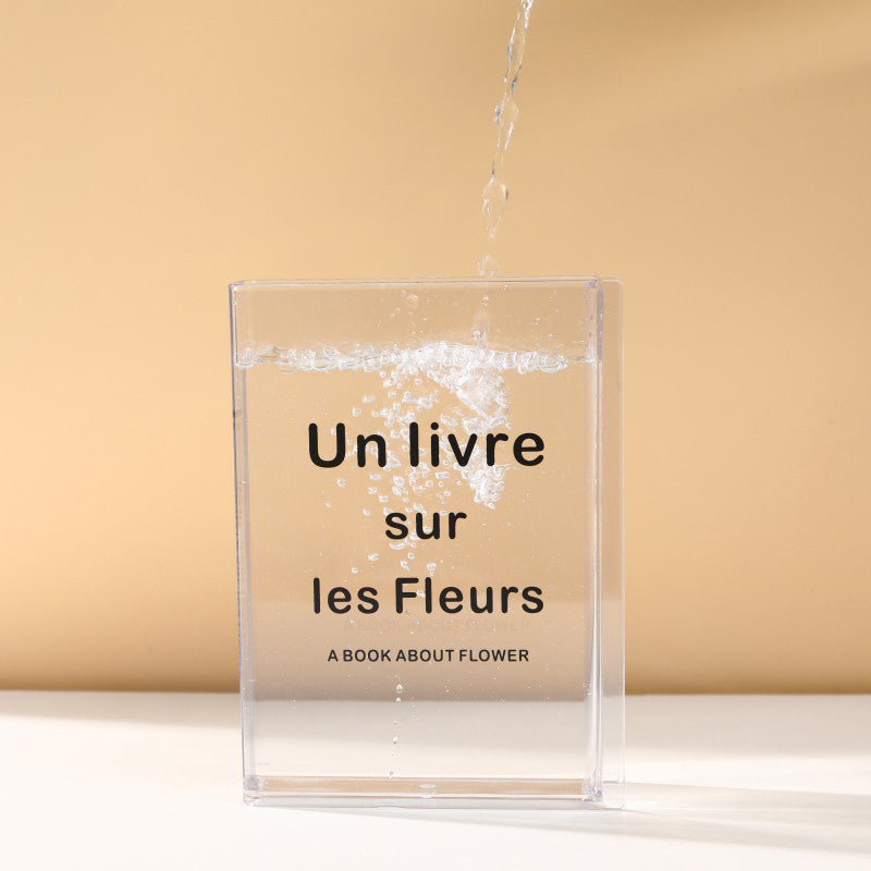 Book-Shaped Acrylic Flower Vase
