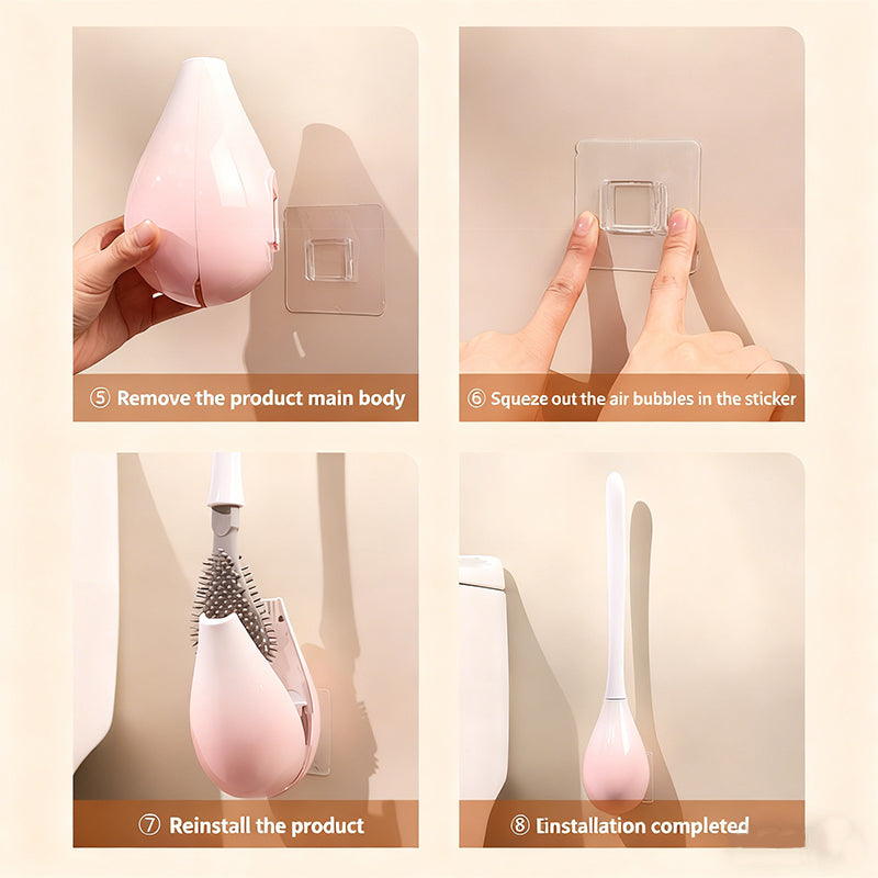 Magnetic Wall-Mounted Toilet Brush – Odor-Free, Easy Clean