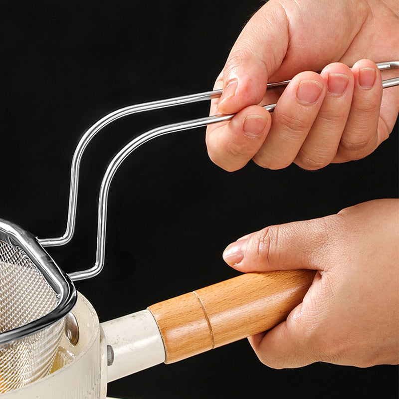 Stainless Steel Large Capacity Deep Mesh Strainer Ladle