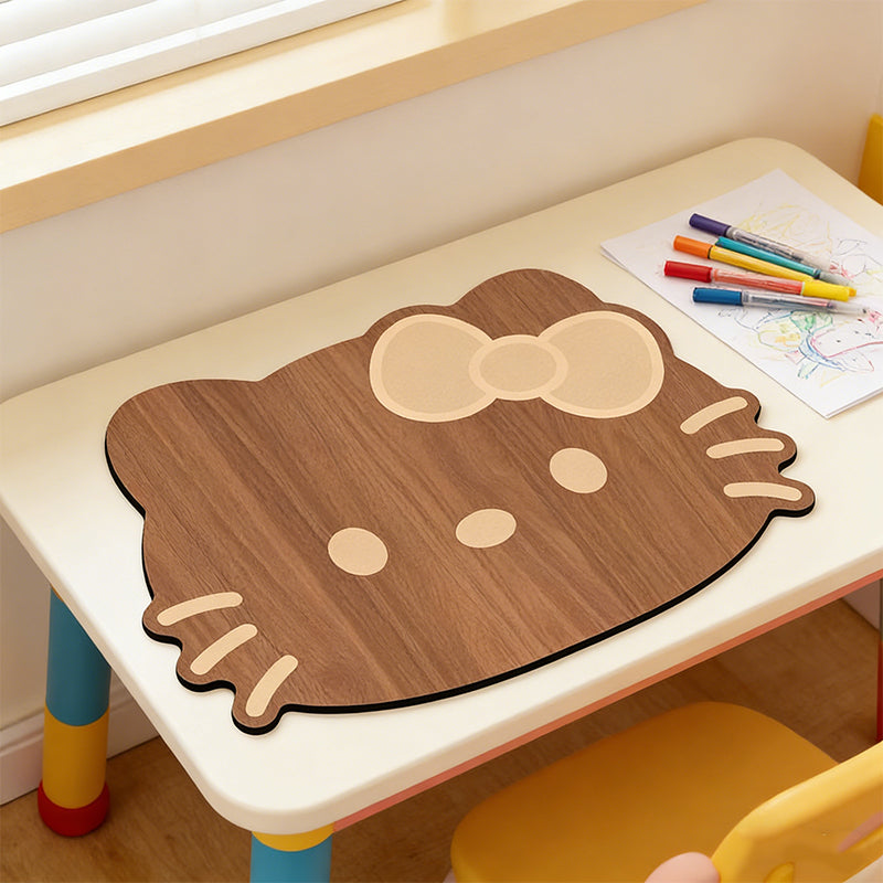 Absorbent & Heat-Resistant Cat Wood Grain Drain Mat