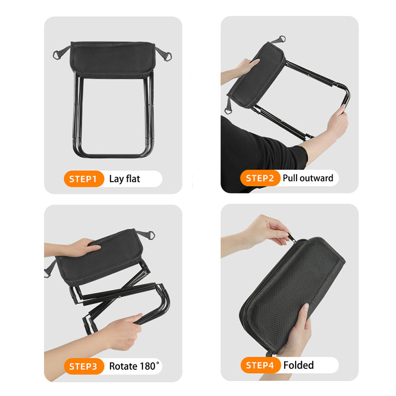 Portable Folding Stool with Backpack Design