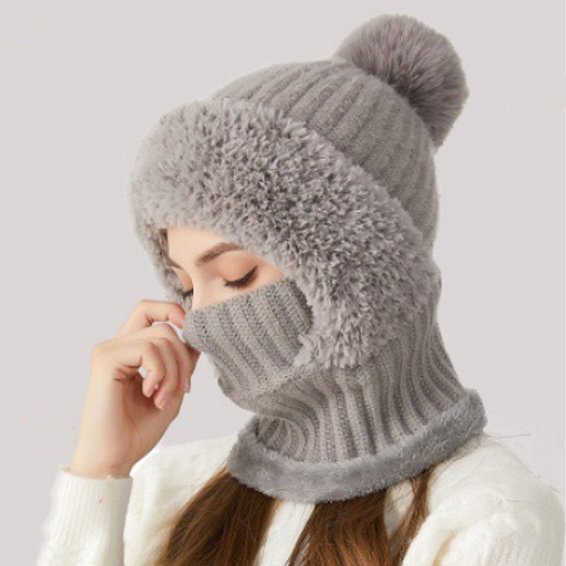 3-in-1 Fleece-Lined Mask Scarf Hat