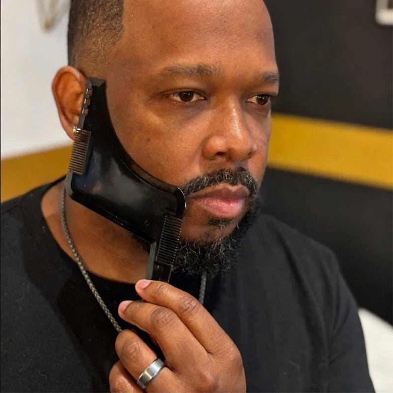 Professional Beard Shaping Template Comb with Dual-Sided Teeth