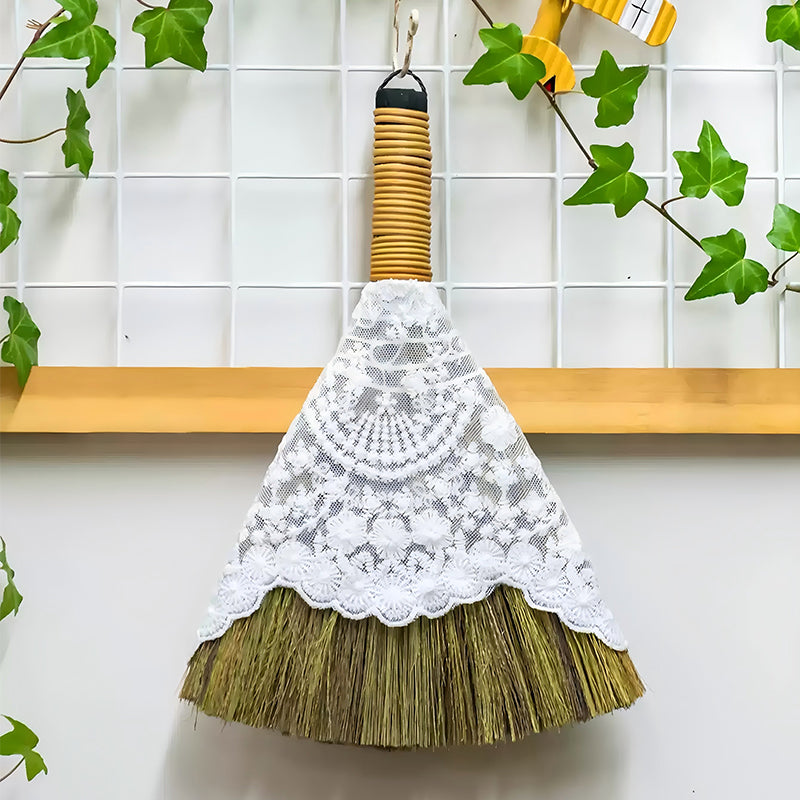 Natural Reed Mini Broom – Soft, Dense, and Lightweight