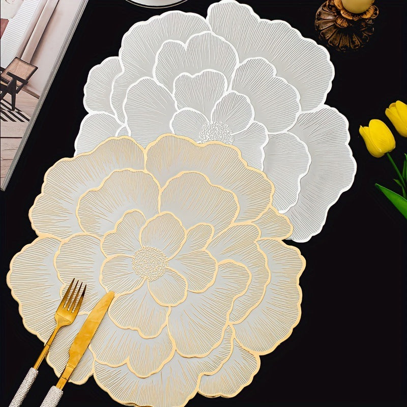 Realistic Flower Placemat – Waterproof & Heat-Resistant Table Mat