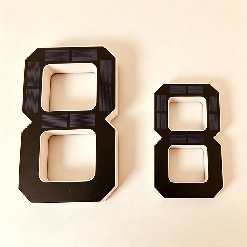 Solar Powered LED House Number Sign with Automatic Lighting