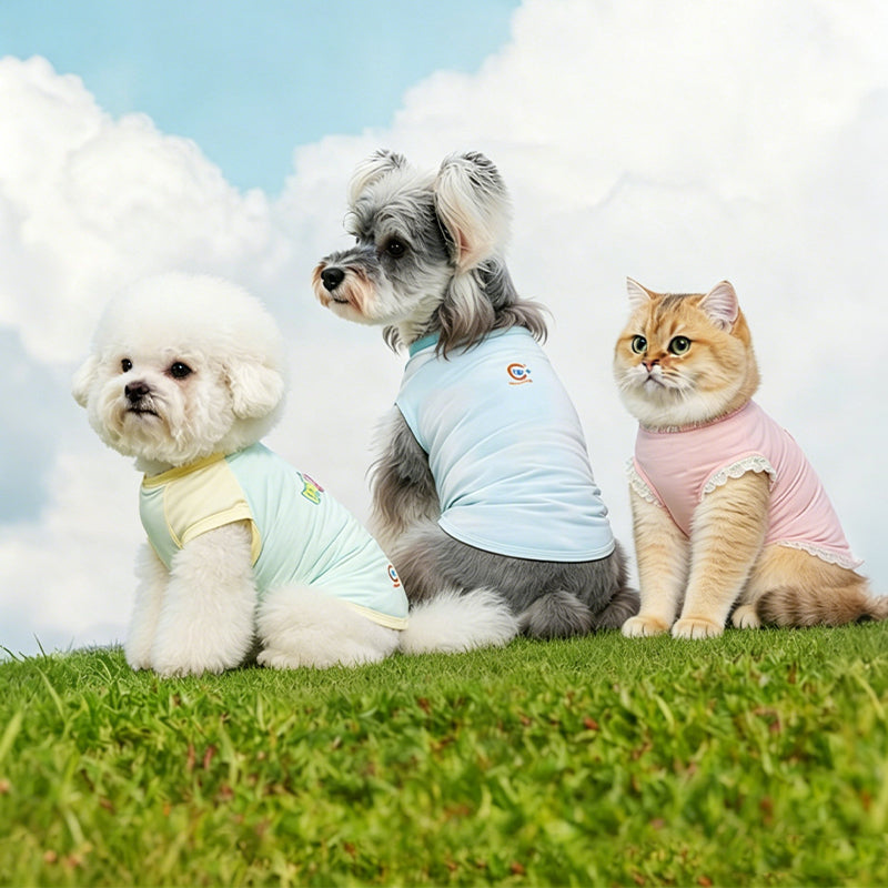 Cooling & UV Protection Pet Shirt with Heat-Responsive Indicator