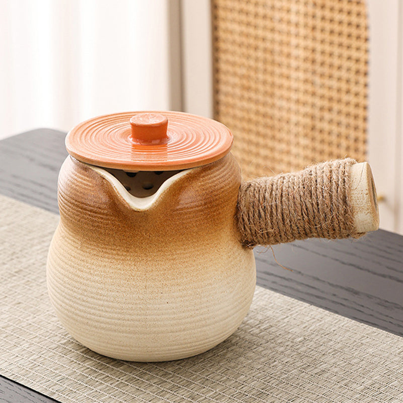 Ceramic Roasted Milk Tea Kettle | Heat-Resistant Tea Pot for Brewing