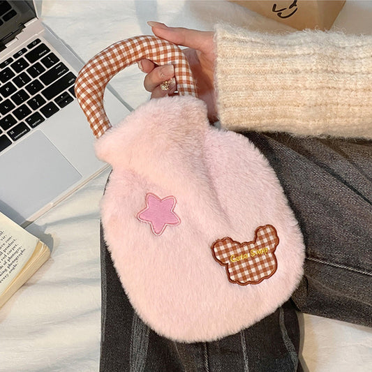 Cozy Plush Hot Water Bottle with Removable Cover