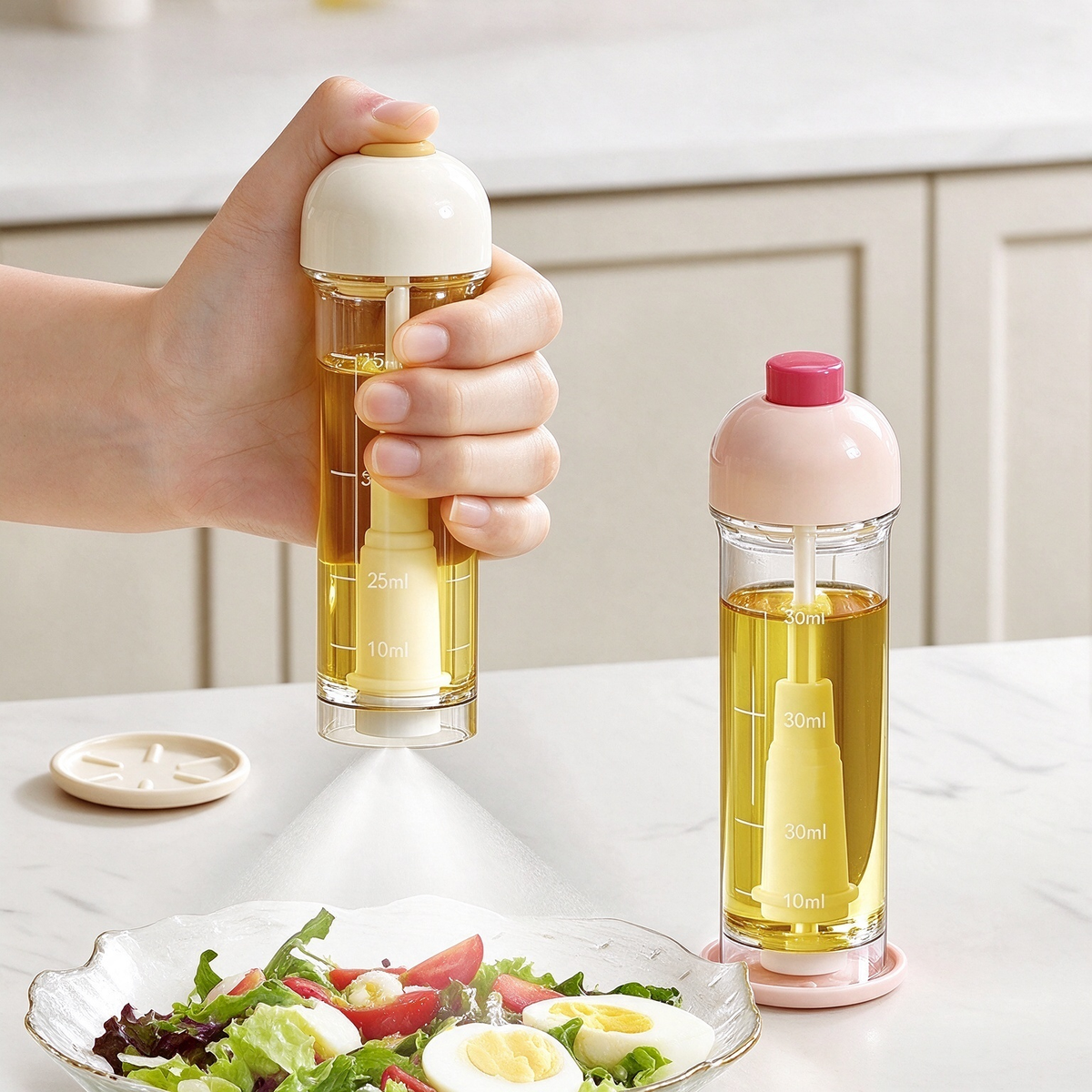 Downward-Spray Oil Dispenser