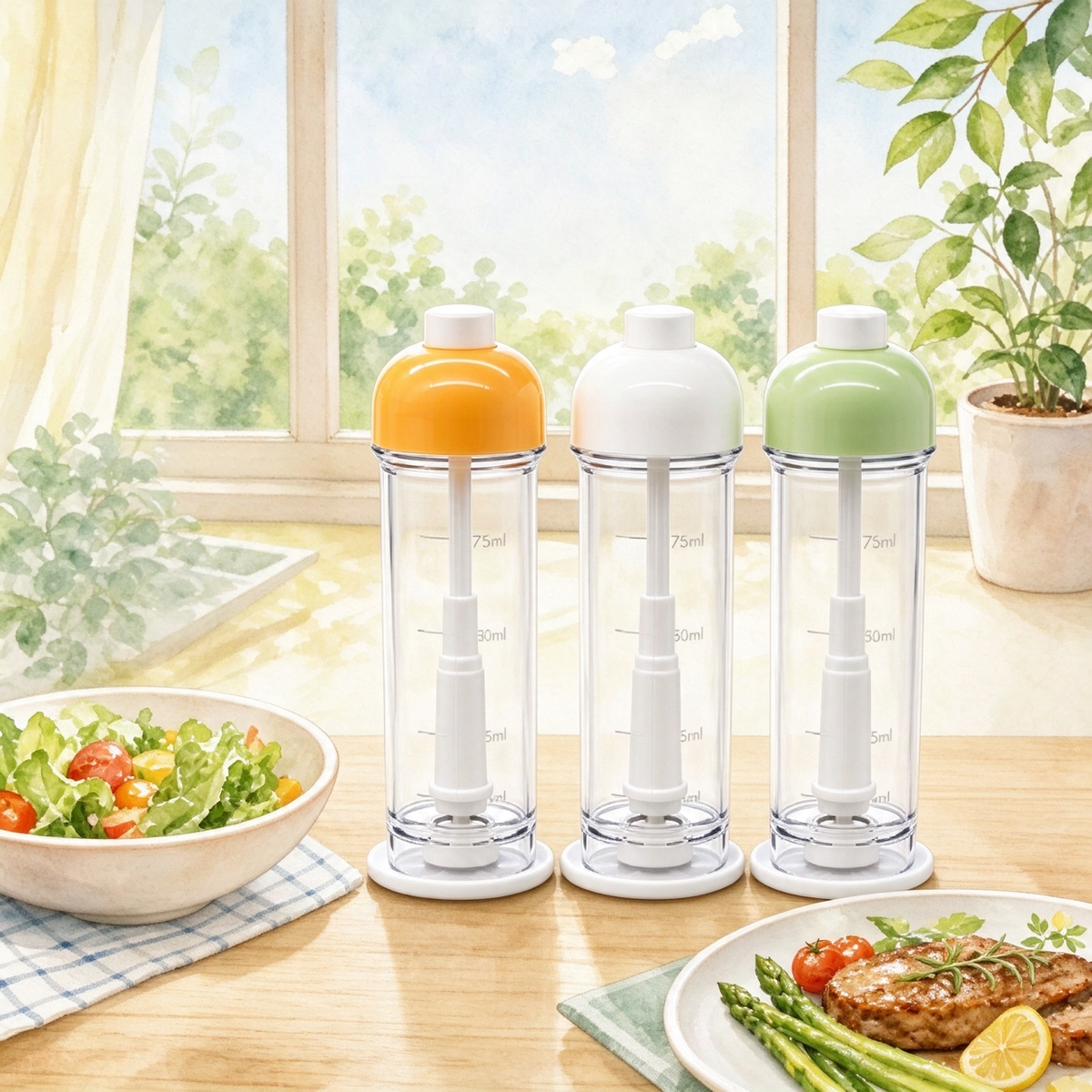 Downward-Spray Oil Dispenser
