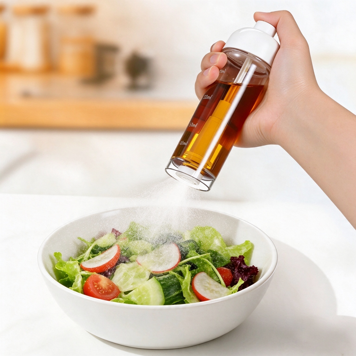 Downward-Spray Oil Dispenser