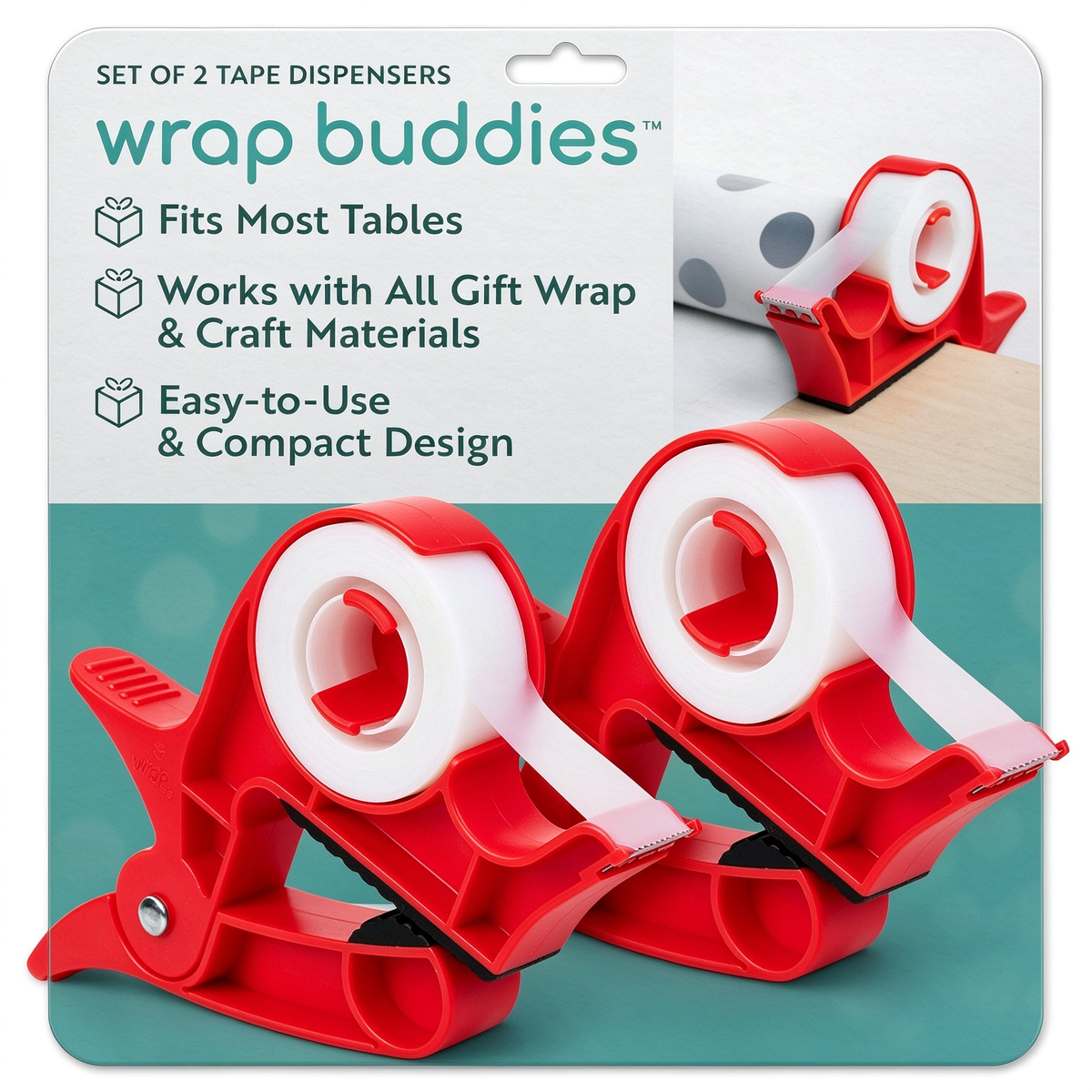 Tabletop Gift Wrapping Tape Dispenser