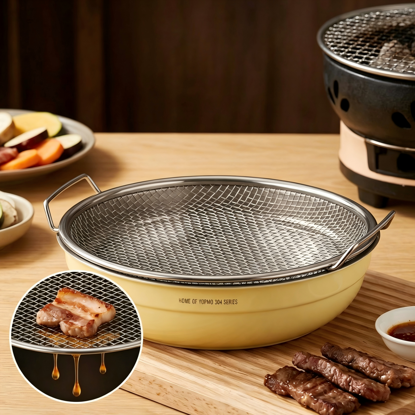 Stainless Steel Oil Draining Bowl