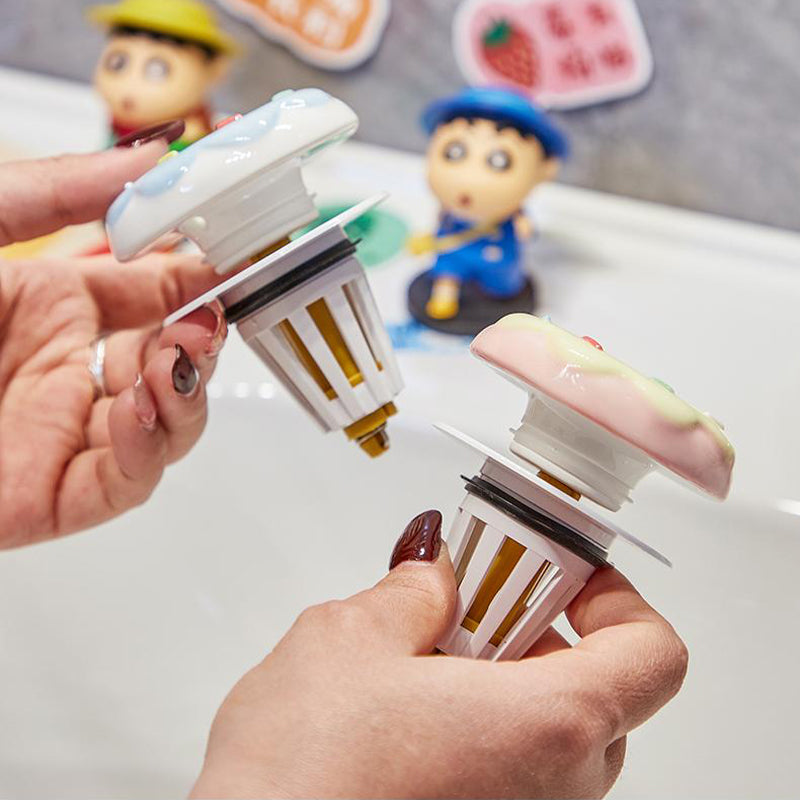 Universal Ceramic Donut Pop-Up Drain Stopper, Anti-Clog & Odor-Free