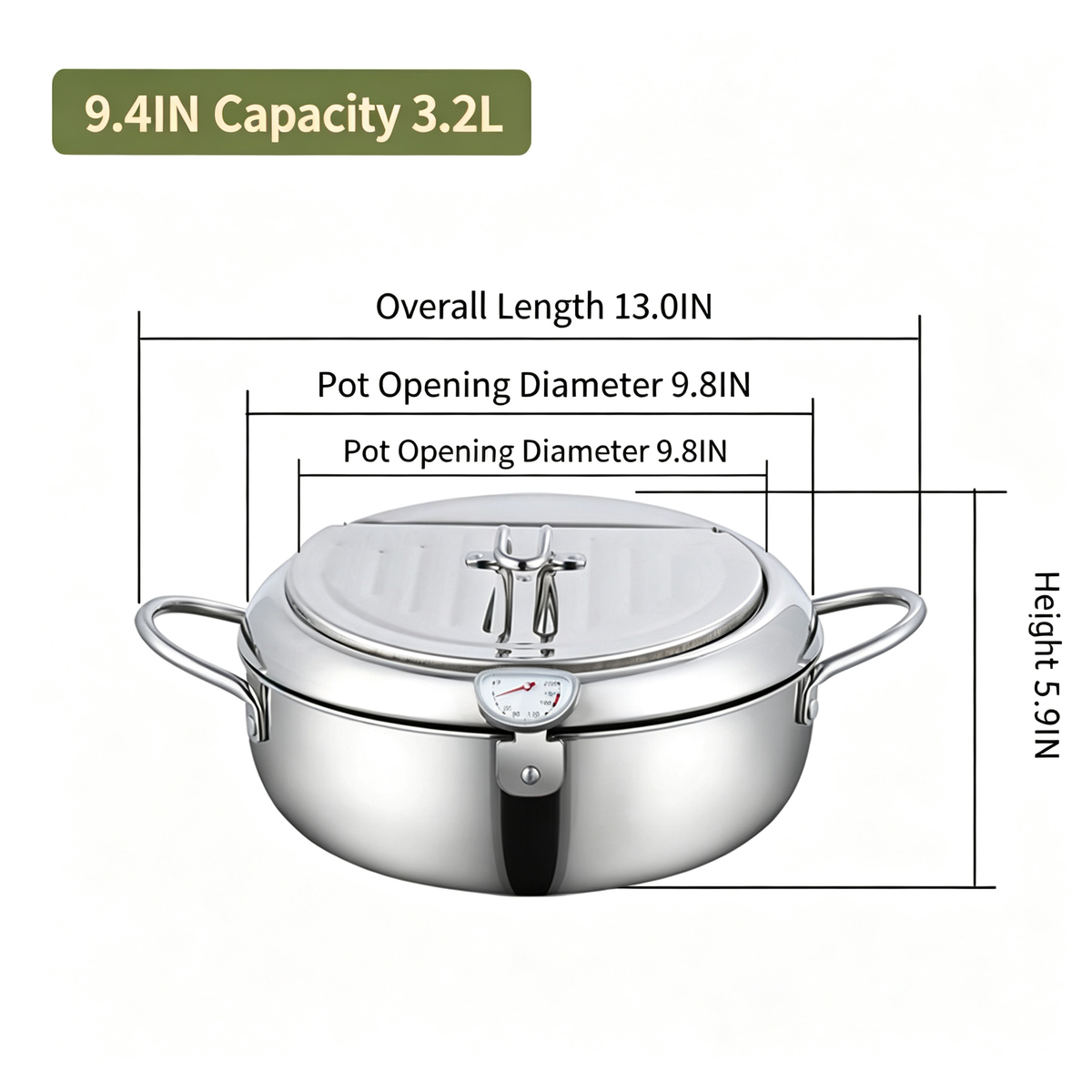 Stainless Steel Frying Pot