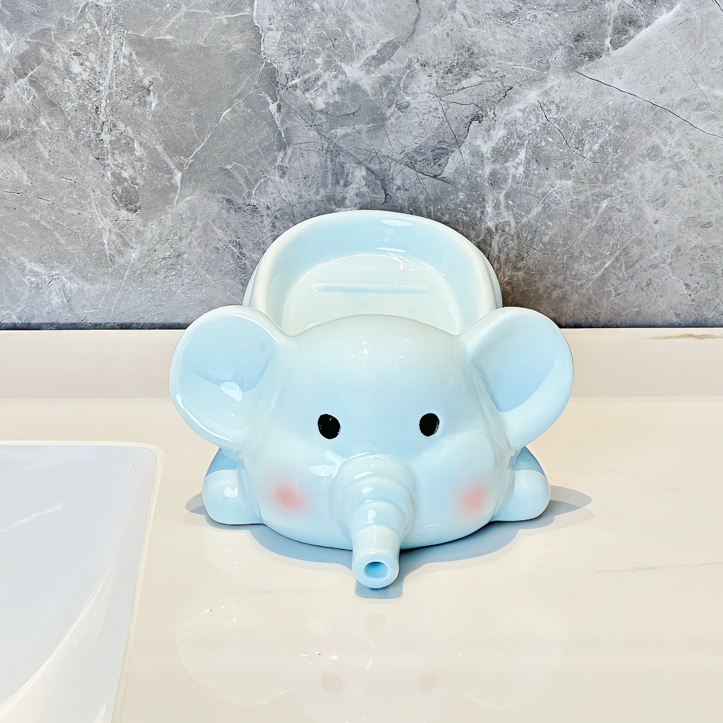 Cute Elephant Ceramic Soap Dish