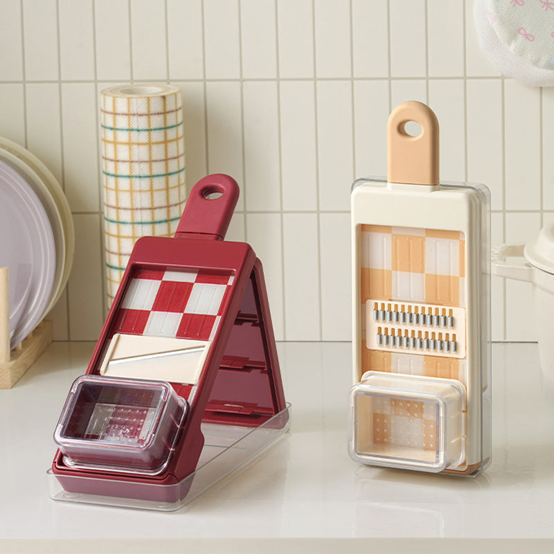 4-in-1 Foldable Vegetable Slicer with Hidden Blade Storage