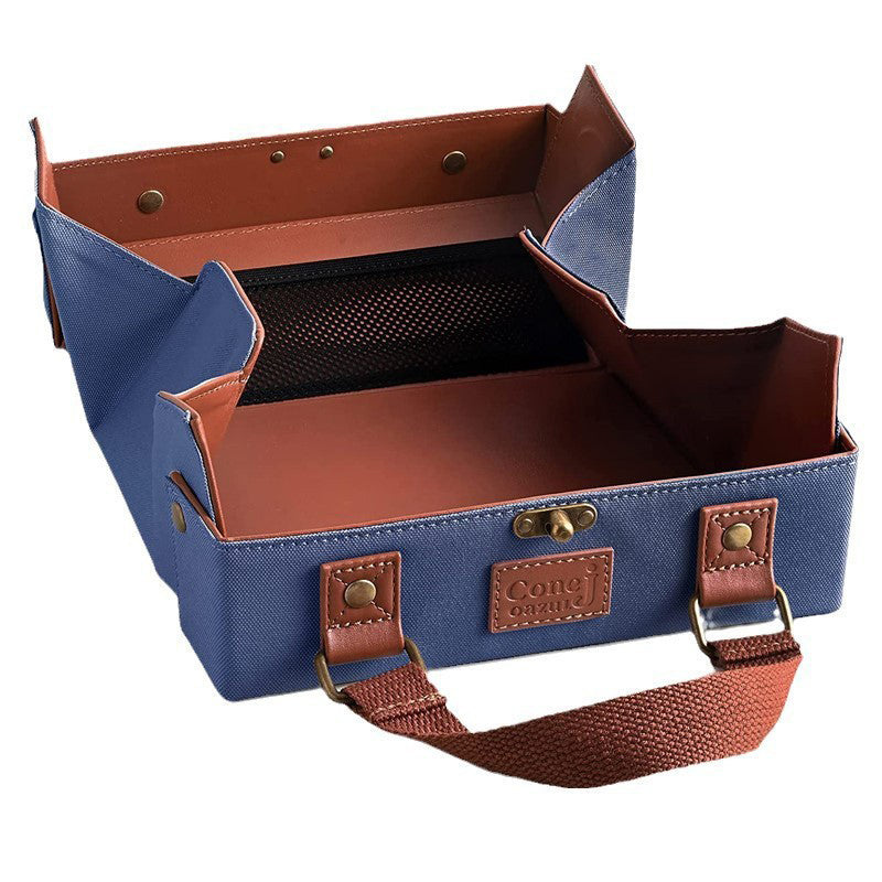 PU Leather Magnetic Large Capacity Makeup Organizer Bag