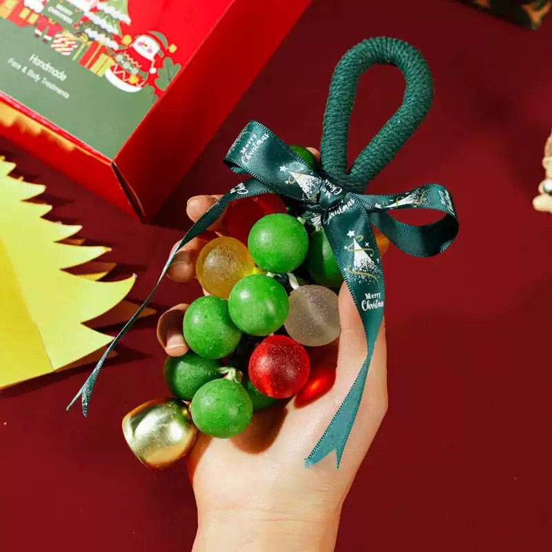 Christmas Tree Grape Essential Oil Soap | Handmade Hanging Soap