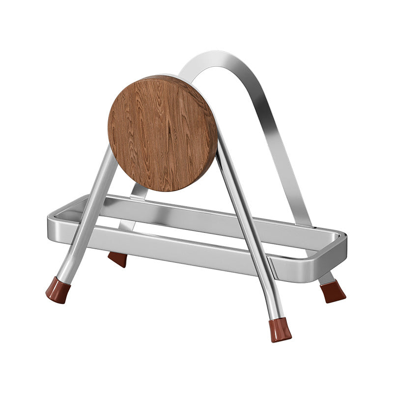 Beech Wood Cutting Board Rack with Rust-Resistant Frame
