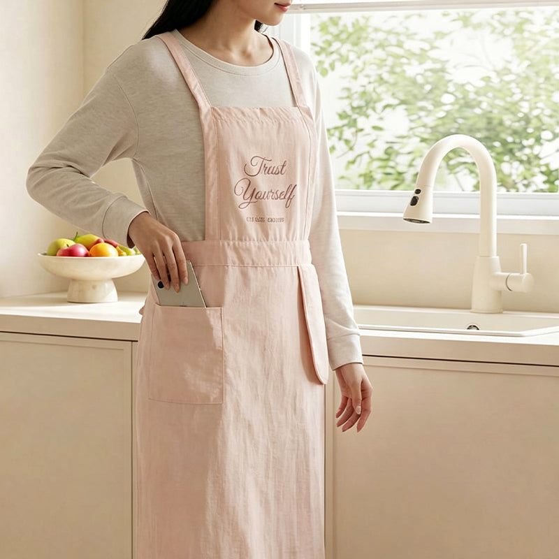 Oil-Resistant Breathable Apron Vest with Pocket & Hand Towel