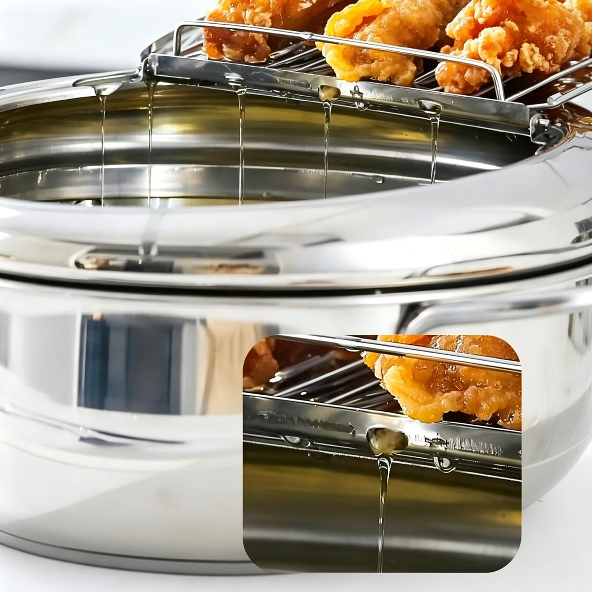 Stainless Steel Frying Pot