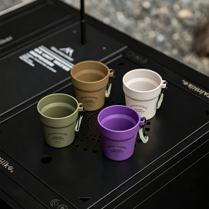 Stackable Camping Cup Set with Glow-in-the-Dark Handles