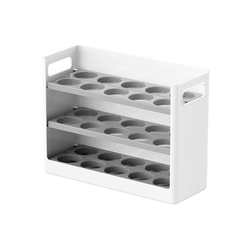 Multi-Layer Foldable Refrigerator Door Egg Organizer