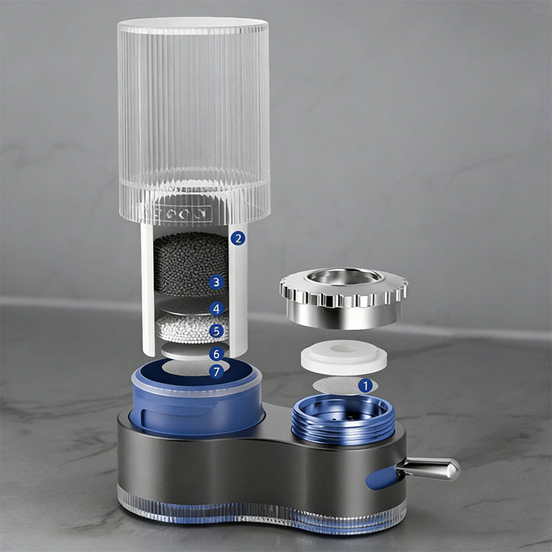 7-Stage Faucet Water Filter – Dual Mode, Visible & Washable, Instant Use