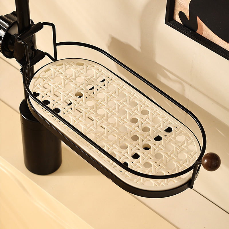Vintage Wood Grain Shower Caddy Shelf – No-Drill Bathroom Storage Rack