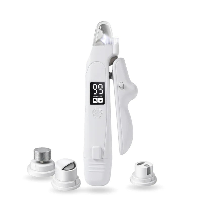 Professional Pet Nail Clipper Grinder with LED Light & Digital Display