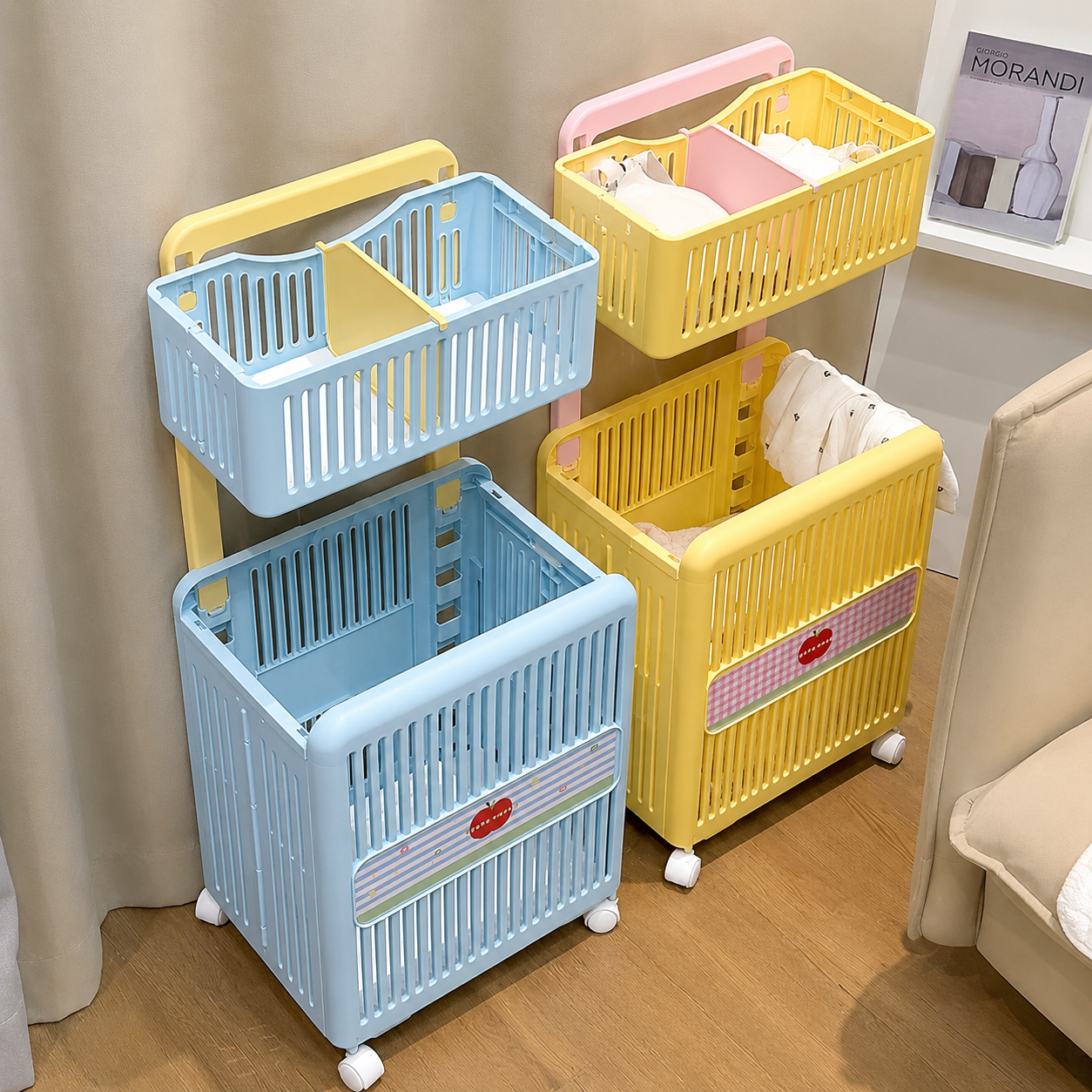 Multi-Compartment Laundry Basket