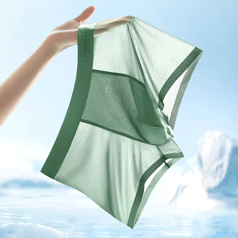Men’s Breathable Stretch Ice Silk Boxer Briefs