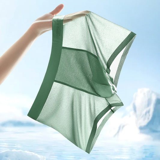Men’s Breathable Stretch Ice Silk Boxer Briefs