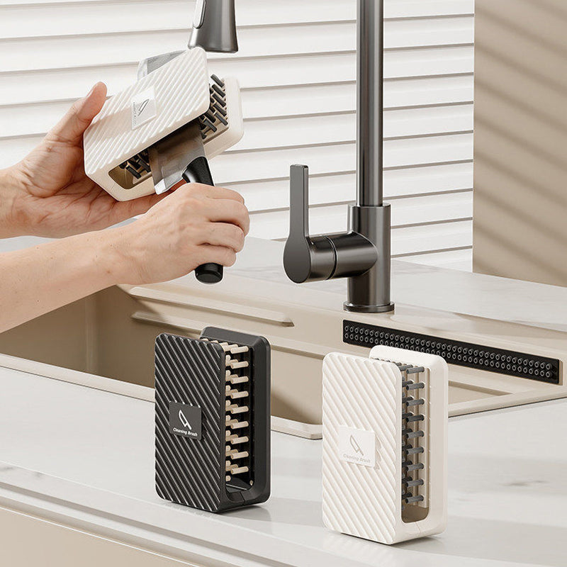 No-Drill Wall-Mounted Knife Cleaning Brush